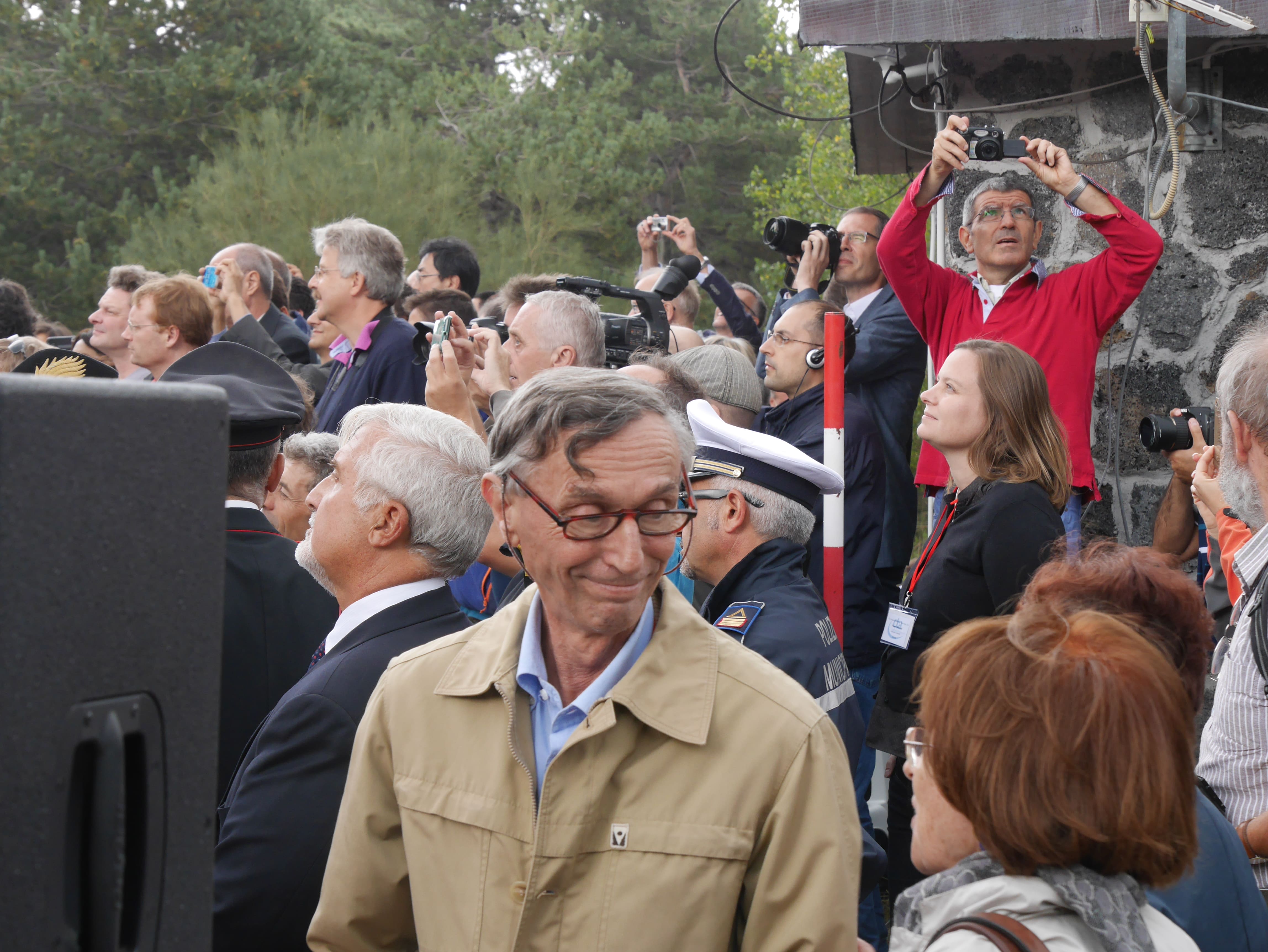 Piero Salinari all'inaugurazione di ASTRI Horn settembre 2014