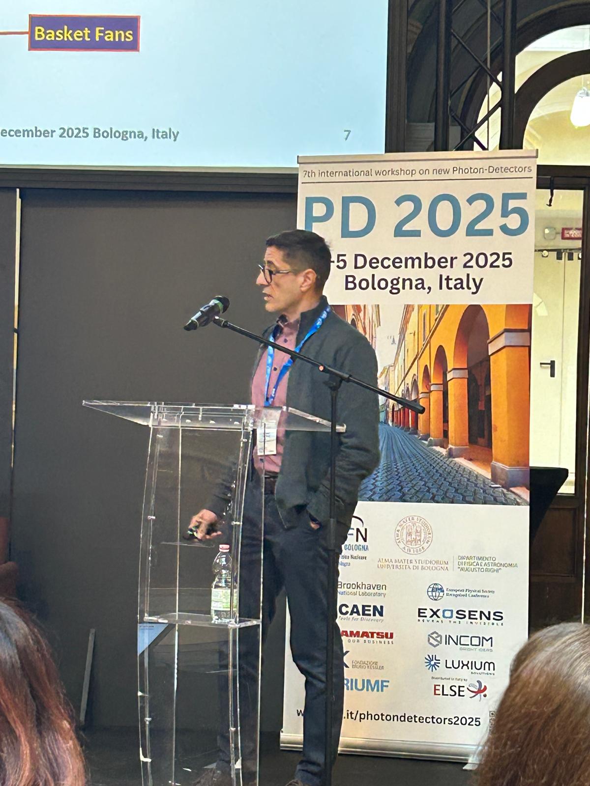Giuseppe Sottile (IASF Palermo) durante il workshop PD2025 a Bologna.